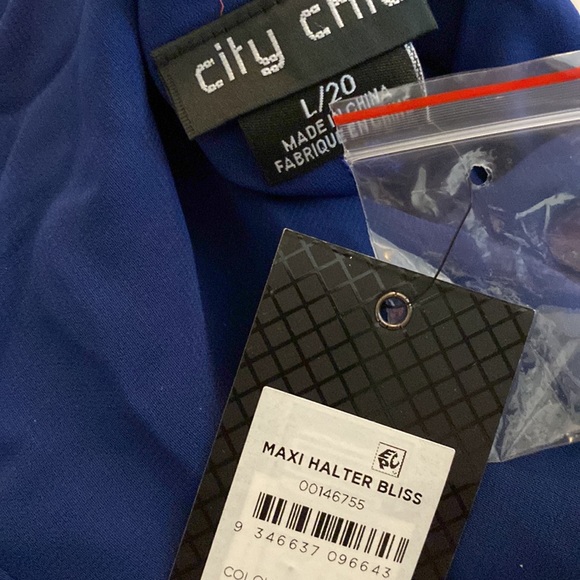 NWT CITY CHIC Halter Bliss Maxi Dress - Azure Blue - Picture 9 of 9
